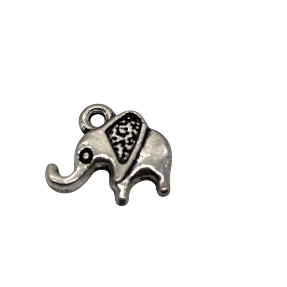 Animal‎ Charm Pendant Double Sided Elephant Tibetan Silver Alloy Durable Jewelry